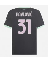 Moške Nogometnih dresov AC Milan Strahinja Pavlovic #31 Tretji 2024-25 Kratki rokavi